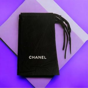 CHANEL DUST BAG SLEEPER NEW SHOES or WALLET BLACK 12 X 6”